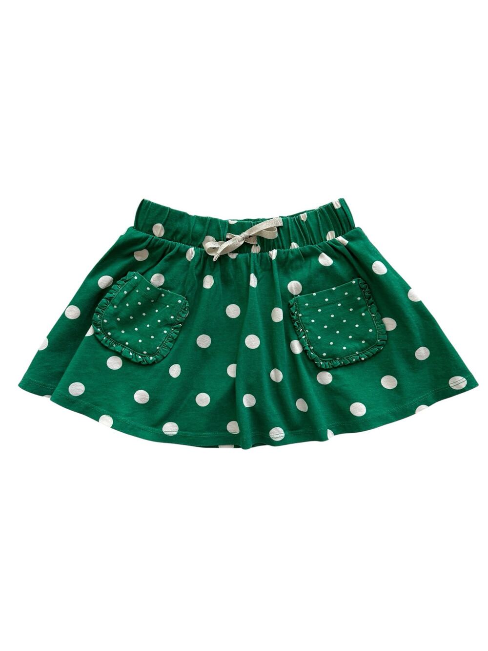 Mini Boden Green Polka Dot Skort Size 5-6y